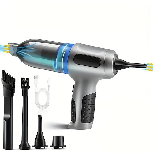 Drahtloser tragbarer Lade-Handheld-Mini-Großsauger, multifunktionaler Blas- und Saugsauger mit doppeltem Verwendungszweck, Schwimmring-Ballon Image