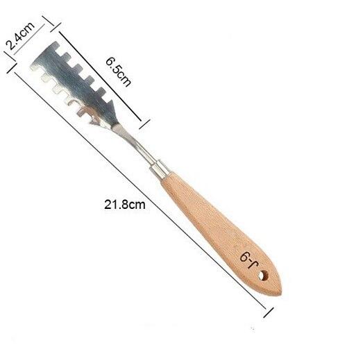 1-teiliges Malmesser mit Holzgriff, Edelstahl-Palettenmesser-Set, Ölgemälde, Metallmesser, Farbmischschaber