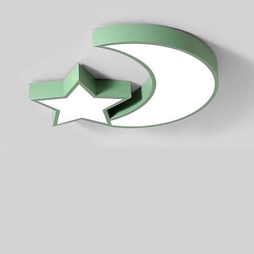 2-Licht LED ultradünne Deckenleuchte moderne Kinderzimmer Licht kreative Persönlichkeit Cartoon Star Moon Macaron Deckenleuchte Image