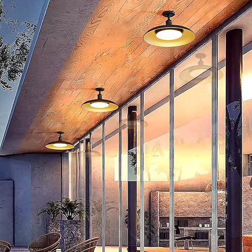 Industrielle Vintage-Deckenleuchte zur halbbündigen Montage im Freien, wasserdicht, IP65, Korridor, Innenbereich, E27-Beleuchtungskörper für Veranda, Arbeitszimmer, Flur Image