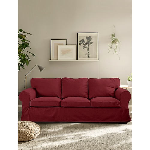 3-Sitzer Sofabezug Ektorp Couchbezug mit 3 Kissenbezügen und 3 Rückenlehnenbezügen Ektorp abziehbarer waschbarer Möbel Protector Image