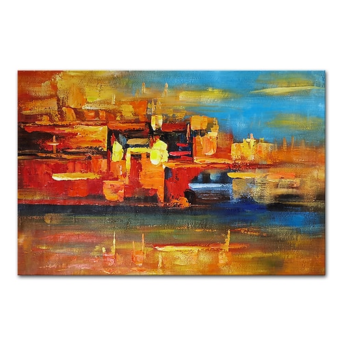 Mintura handgefertigte abstrakte Ölgemälde auf Leinwand, Wandkunst, Dekoration, modernes Bild für Wohnkultur, gerolltes, rahmenloses, ungedehntes Gemälde Image