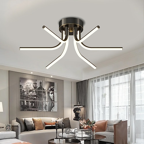 Moderne LED-Deckenleuchte, dimmbar, 6/10/12 Kopf, Unterputzleuchte, Deckenleuchte, geeignet für Schlafzimmer, Wohnzimmer, Esszimmer, AC110 V, AC220 V Image