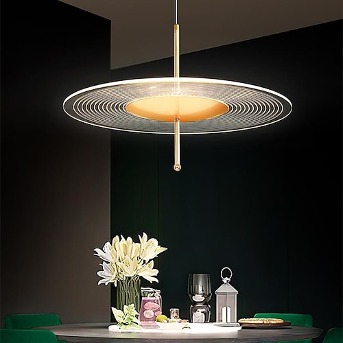 led pendelleuchte kücheninsel licht modern gold 35/45/55 cm single design kronleuchter acryl künstlerischen stil stilvolle lackierte oberflächen 220-240v 110-120v Image