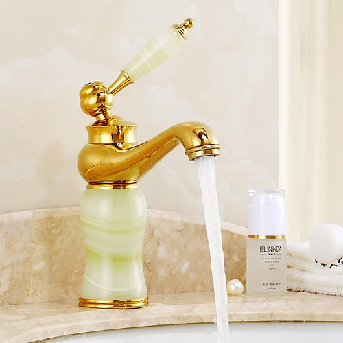 Waschbecken Wasserhahn - Verbreitete Galvanisierung Mittellage Einhand Ein LochBath Taps Image