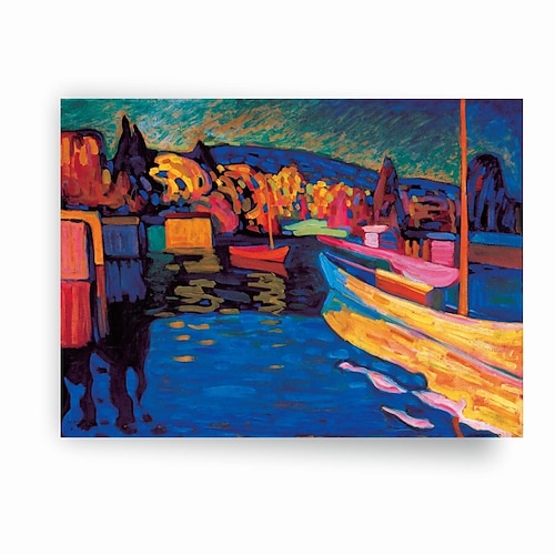 Handgefertigtes handgemaltes Ölgemälde Wandkunst Wassily Kandinsky Abstrakte Schnitzerei Malerei Heimdekoration Dekor gerollte Leinwand kein Rahmen ungedehnt Image