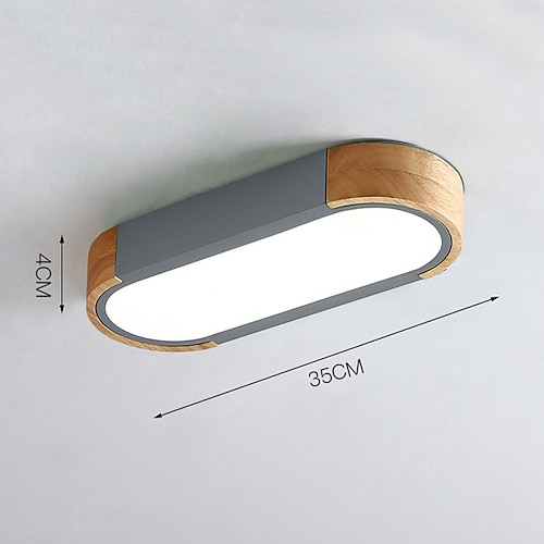 LED-Deckenleuchte, dekorative Deckenleuchte aus Holz, 35/65 cm, Panel, Wohnzimmer, Schlafzimmer, Lampe, 110–240 V Image