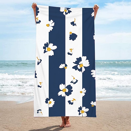 Strandtuch für Erwachsene, Männer, Frauen, Kinder, sandfreies Strandtuch, schnell trocknende Mikrofaser, leicht, übergroßes Poolhandtuch, super saugfähig, personalisierte Handtücher Image