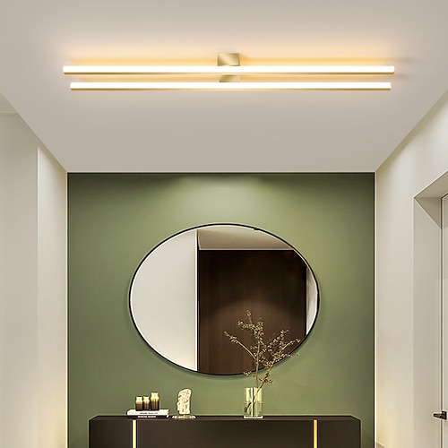 LED-Deckenleuchte, 3 Farben, 48/58/78 cm, Liniendesign, geometrische Formen, Deckenleuchten, LED-Deckenleuchte, geeignet für Flur, Schlafzimmer, Flur, 110–240 V Image