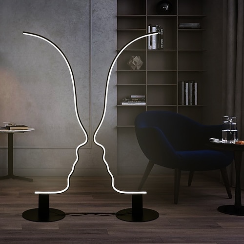 Stehleuchte Mehrere Lampenschirme / Umgebungslampen / Party-, Weihnachts-, Hochzeitdeko Künstlerisch / Moderne zeitgenössische Für Studierzimmer / Büro / Korridor Aluminium AC100-240V Schwarz / Wei Image