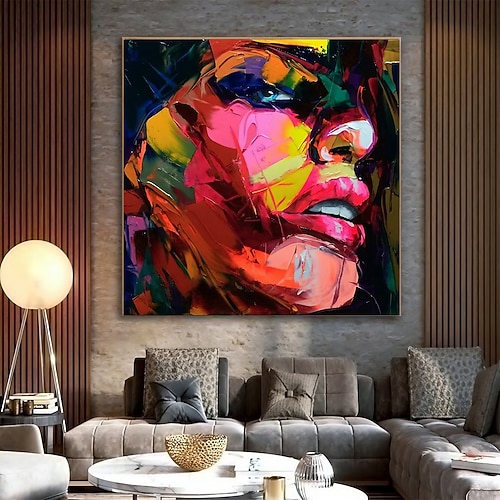 Hang-Ölgemälde Handgemalte Quadratisch Abstrakt Menschen Modern Ohne Innenrahmen (ohne Rahmen) Image