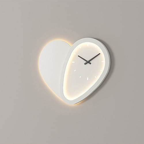 LED-Wandleuchte, Wanduhr, Nachttischleuchte, moderne Wandleuchten im nordischen Stil, Wandleuchten, Wohnzimmer, Schlafzimmer, Eisen-Wandleuchte, 110–240 V Image