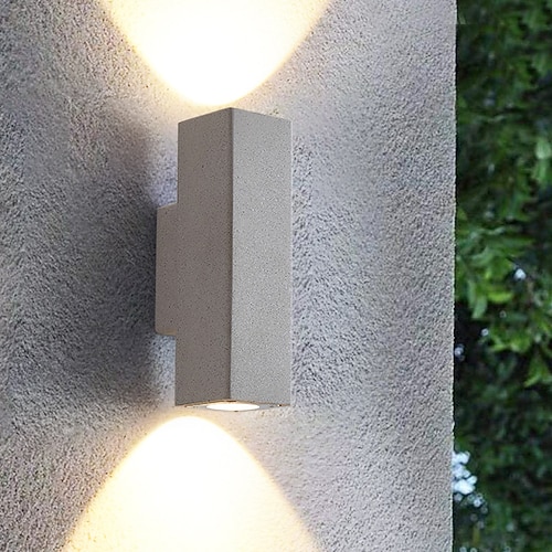 LED-Außenwandleuchte aus Zement einfache wasserdichte Außenwandleuchte mattiertes Gefühl natürlicher Wind Umweltschutz Zementwandleuchte geeignet für die industrielle Dekoration von Villen, Image