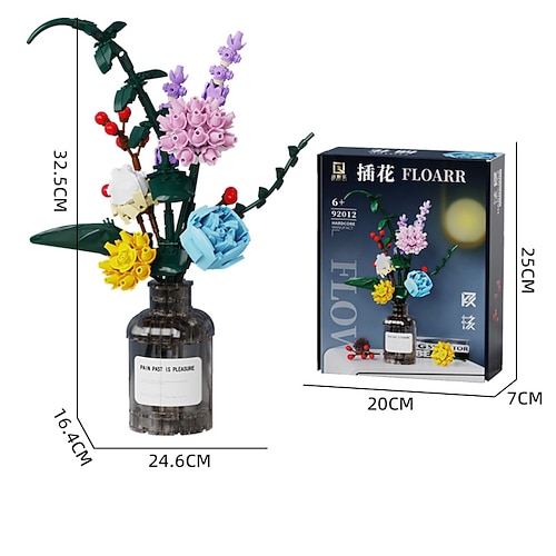 Bauen Sie Ihren eigenen exquisiten Kirschblütenstrauß Hausdekoration - Puzzle Bausteine für Kinder 8 Weihnachtsgeschenk Image