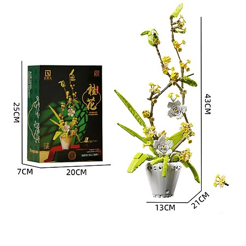 Bauen Sie Ihren eigenen exquisiten Kirschblütenstrauß Hausdekoration - Puzzle Bausteine für Kinder 8 Weihnachtsgeschenk Image