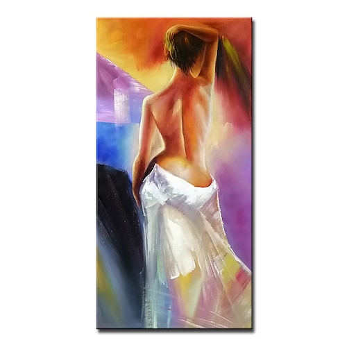 Mintura handgefertigtes Ölgemälde auf Leinwand, Wandkunst, Dekoration, modernes abstraktes Stadtlandschaftsbild für Wohnkultur, gerolltes, rahmenloses, ungedehntes Gemälde Image