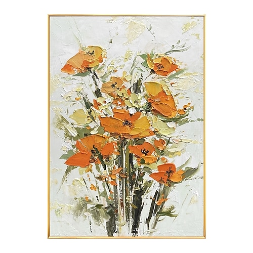 handgemachte handgemalte ölgemälde wand moderne mode abstrakte blume leinwand malerei hauptdekoration dekor gerollte leinwand malereien Image