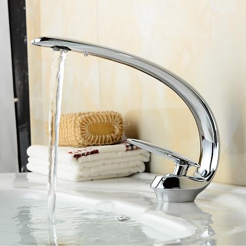 Waschbecken Wasserhahn - Wasserhahnset Chrom Centerset Einloch / Einhebelmischer Einlochbadarmaturen
