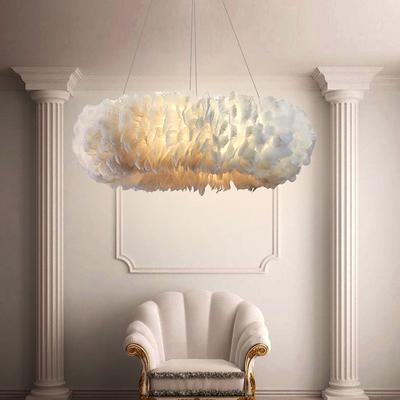 50 cm Pendant Lantern Design Pendant Light LED Feather Light Romantic Ring Metal Modern 220-240V