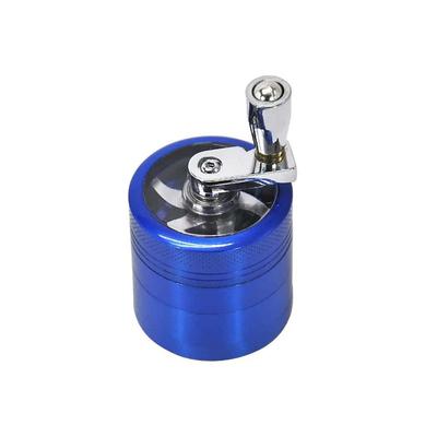 1pc Four-layer Manual Zinc Alloy Tobacco Grinder With Handle Herb Grinder Accessories Spice Grinder 1.57 Inches