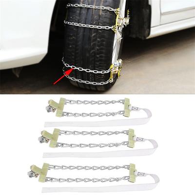 2 Pack Snow Chains For Car Anti-Skid Tire Chains Tire Anti-skid Steel Chain Snow Universal Adjustable Car Tyre Cable Security Belt For Ice Snow Mud Sand Roadway for Car Truck SUV