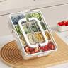 Snackle Box Container Divided Serving Tray with Lid, Portable Snack Platters Organizer, Charcuterie Container with 8 Compartments Food Storage Containers, Keep Your Candy, Chips Fresh.