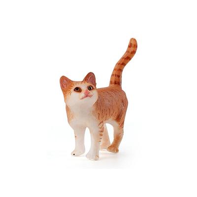 PVC Solid Simulation Pet Cat Model Black And White Cat Stretched Lazily Cat Playing With Cat Tabletop Decoration Small Ornaments