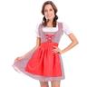 Oktoberfest Traditional German Beer Girl Costume Dirndl Blouse Trachtenkleider Apron 3PCS Munich Bavarian Costume