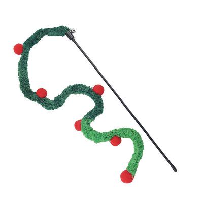 Extended Velvet Strip Silent Caterpillar Stripes Interactive Self Hi Cat Cuddle Stick Pet Toy Christmas Cat Cuddle Pole