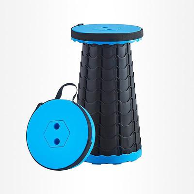 Portable Folding Stool for Queuing, Fishing, and Outdoor Camping - Ultralight and Adjustable with extendable height - 45cm/17.7in