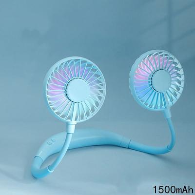 Neck Hanging Fan Portable USB Mini Lazy Fan Headset Neck Hanging Small Fan USB Charging Band Aromatherapy Neck Hanging Fan