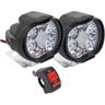 Phare Moto Feux Additionnels led, 2Pcs Phares Avant Phares Supplémentaires pour Moto 12V Anti