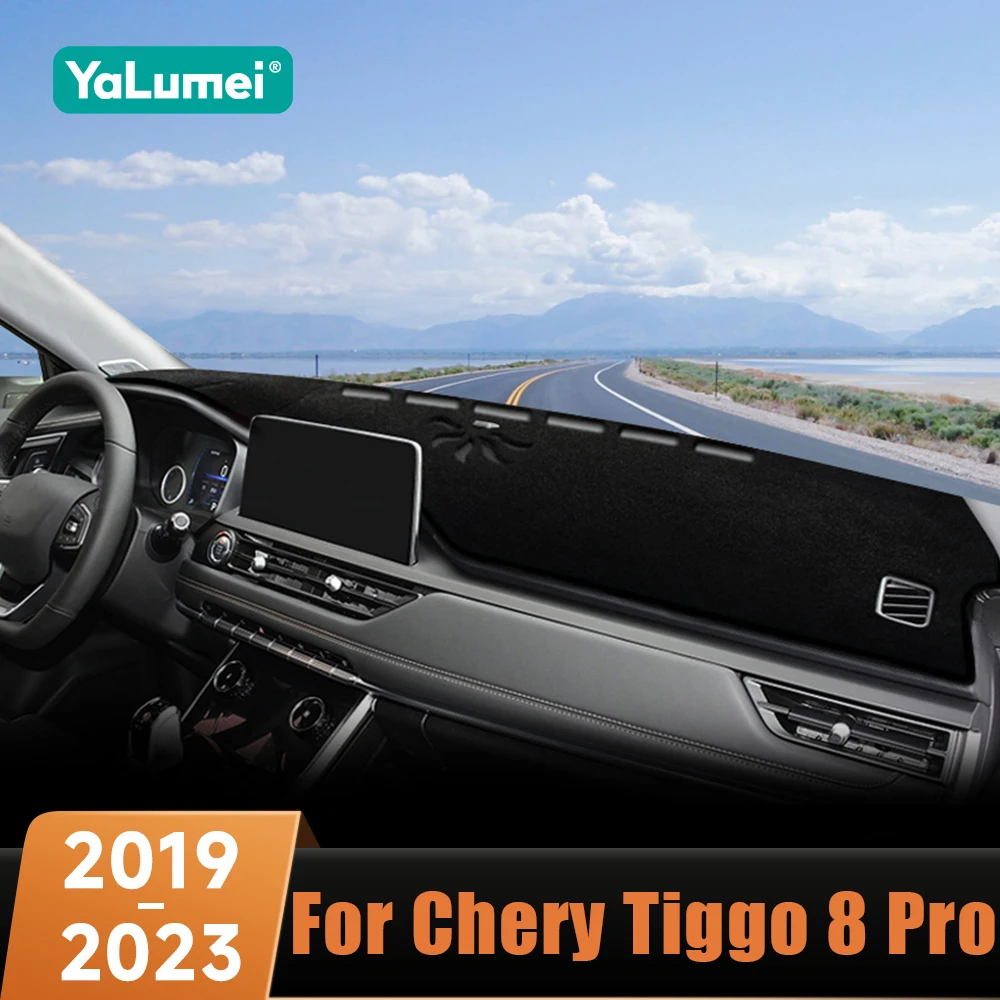 Autozubehör für Chery Tiggo 8 Pro 2019 2020 2021 2022 2023 Armaturenbrettabdeckung Vermeiden Sie Lichtpad Anti-UV-Teppiche Rutschfeste Matte Image