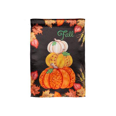 Stacked Pumpkins Lustre Garden Flag