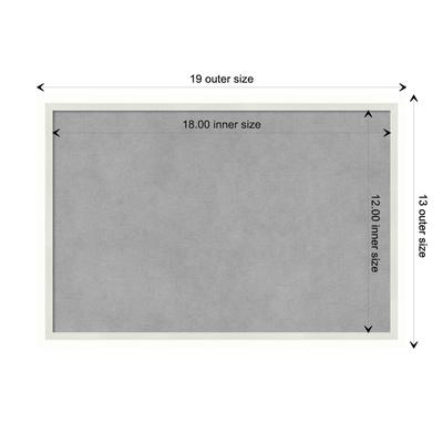 Amanti Art Lucie White Framed Magnetic Board