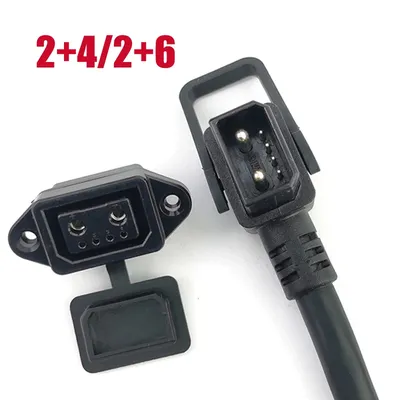 2+6 2+4 Pin Electric Vehicles Charging Plug Socket High-power E-Bike Lithium Battery Power Cable