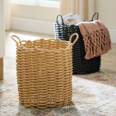 Rope Baskets - Black - Grandin Road