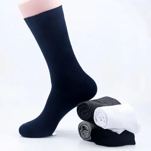 Socken Schwarz Weiß männer Einfarbig 100 Baumwolle Socken Lange Mens Casual Kleid Männer Socken