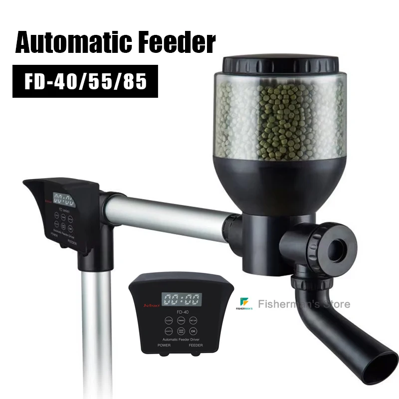 JEBAO-Automatischer Fisch zubringer, Fischteich, Fischteich, große Kapazität, WIFI, FD-40, FD-55, FD-85, Neu Image