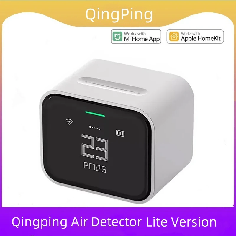 Qingping Luftdetektor Lite IPS-Bildschirm Touch-Bedienung Pm2.5 Control Air Monitor Homekit funktioniert mit Xiaomi Apple Homekit Mi Home Image