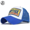 FS Sommer Mesh Trucker Hüte Blau Baseball Kappe Für Männer Frauen Outdoor Sport Golf Hut Straße Snapback Hip Hop Caps Knochen Masculino