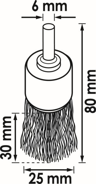 VIGOR Pinselbürste, Bohrmaschine Pinselkopfbürste V6802 Image