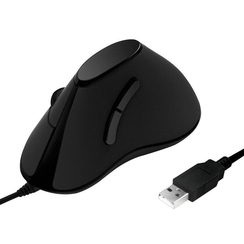 LogiLink Ergonomische vertikale USB Maus 1000 dpi schwarz (1er Blister) Image