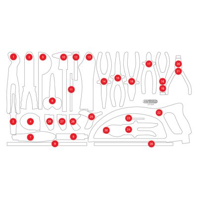KS TOOLS Schaumstoffeinlage, Sortimentskasten 813.0030-97 Image