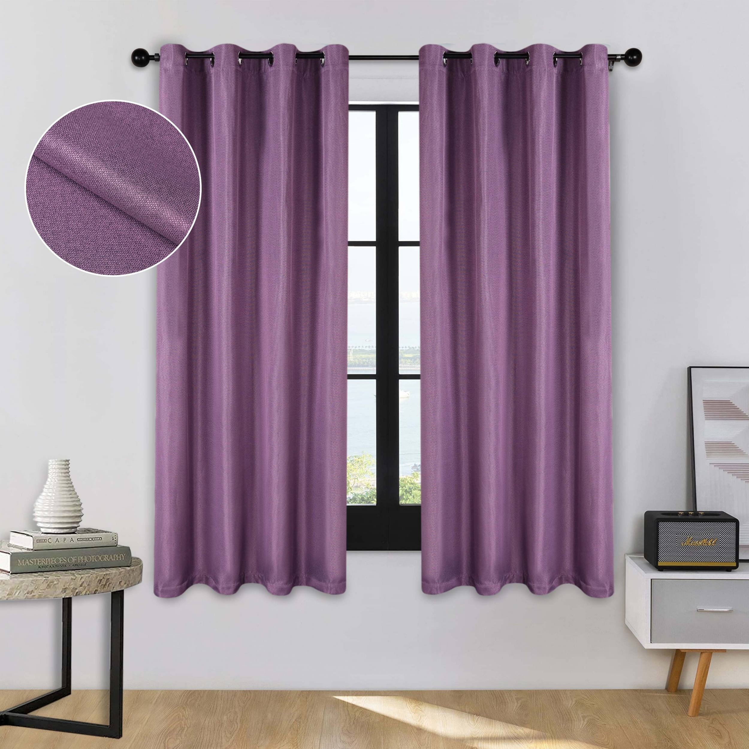 Superior Linen Washable Room Darkening Curtains, Set of 2 Panels
