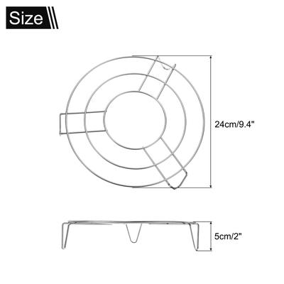 3pcs Round Cooking Rack Stainless Steel for Cooking - Silver