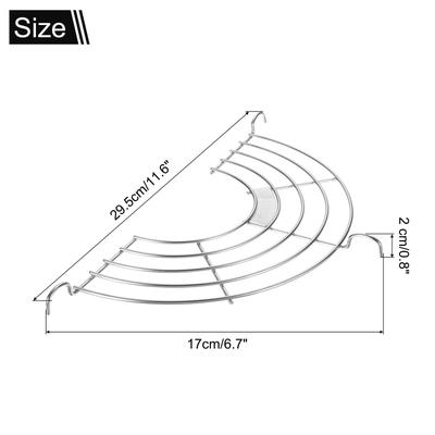 2pcs Oil Drain Rack Semi-circular Draining Rack for Fried Food