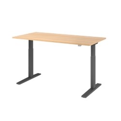 Hammerbacher-Sitz-Steh-Schreibtisch el.160x80cm Eiche/Grap-VXMKA16/E/G Image