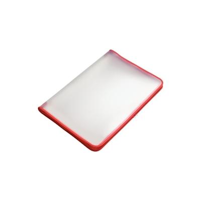 FolderSys Transparent-Portfolio, A3, rot, Folie matt, mit Textil-Reißverschluss