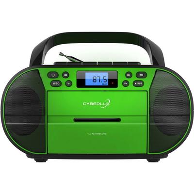 Cyberlux - CD-Player mit Kassettendeck usb fm Radio mit 20 Speicherplätze Grün Image